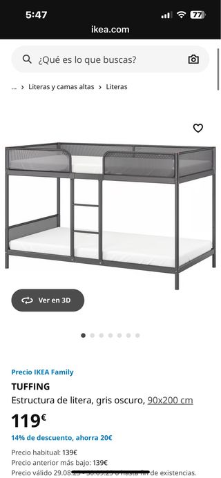 Litera IKEA TUFFING 90x200
