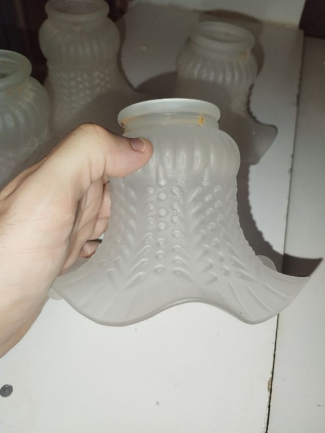 4 Tulipas Cristal Blanco - Lamparas