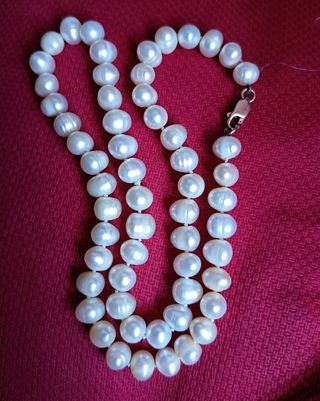 Collar perlas blanco