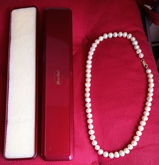 Collar perlas blanco