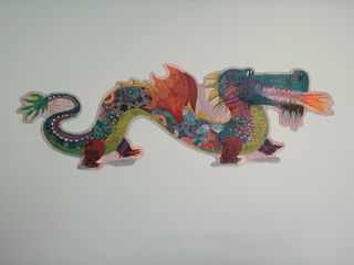 Puzzle Dragón Gigante encolado, listo para colgar