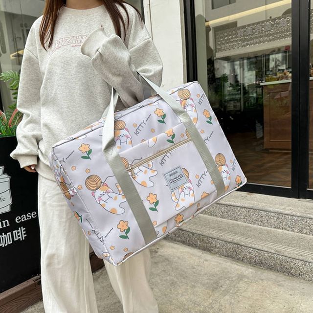 Bolsa de Viaje Gato - Gris y Blanca