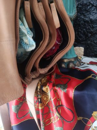 Bolso bandolera piel marrón