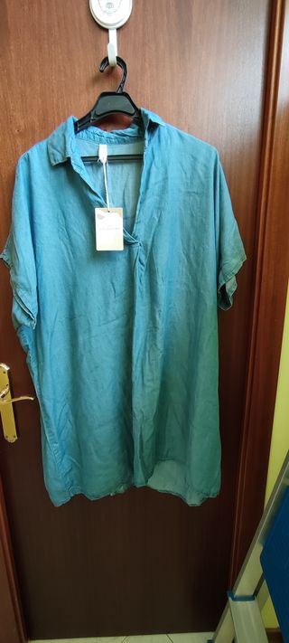 Blusa tejana azul turquesa