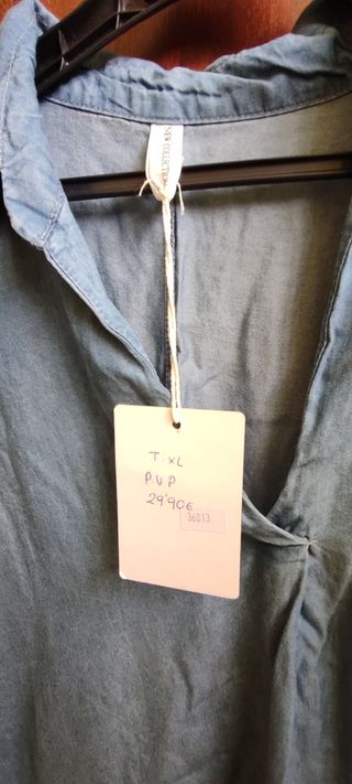 Blusa tejana azul turquesa