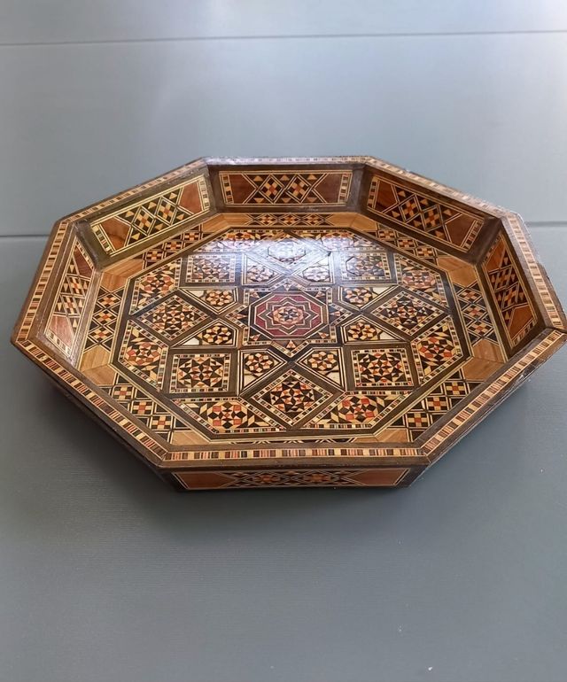 Bandeja marquetería mudéjar egipcia