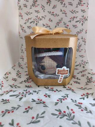 Colgante Duende navideño a crochet.