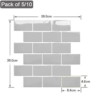 Azulejos Adhesivos Grises - 10uds
