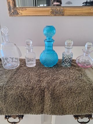 Juego frascos perfume vintage
