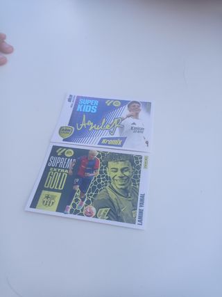 3Cromos Lamine Yamal & Agueler y diego López 