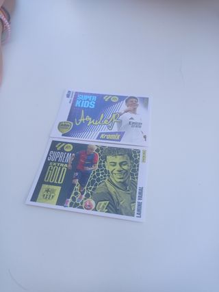 3Cromos Lamine Yamal & Agueler y diego López 