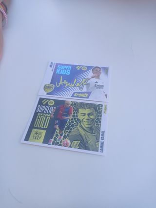 3Cromos Lamine Yamal & Agueler y diego López 