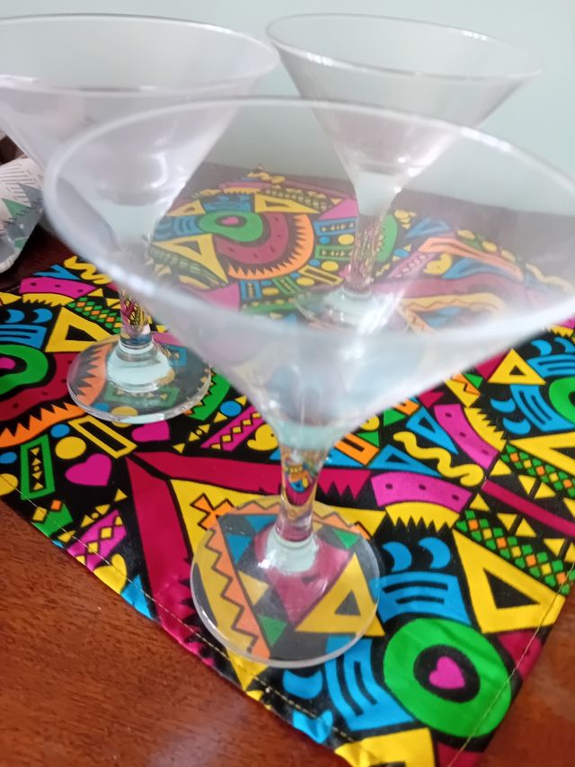 6 Bicchieri Cocktail/Gelato Trasparenti