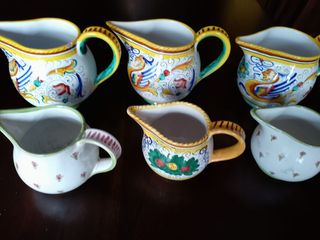 6 Caraffe Ceramica Dipinte a Mano 