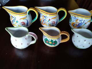 6 Caraffe Ceramica Dipinte a Mano 