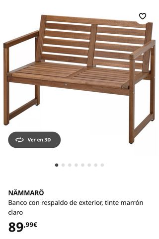Banco jardín IKEA NÄMMARÖ marrón