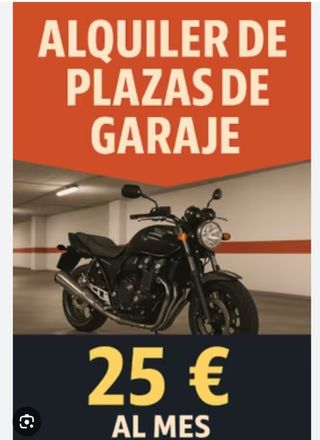 Alquiler plaza garaje moto - 25€/mes