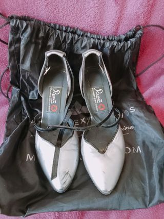 Zapatos baile Reina plata