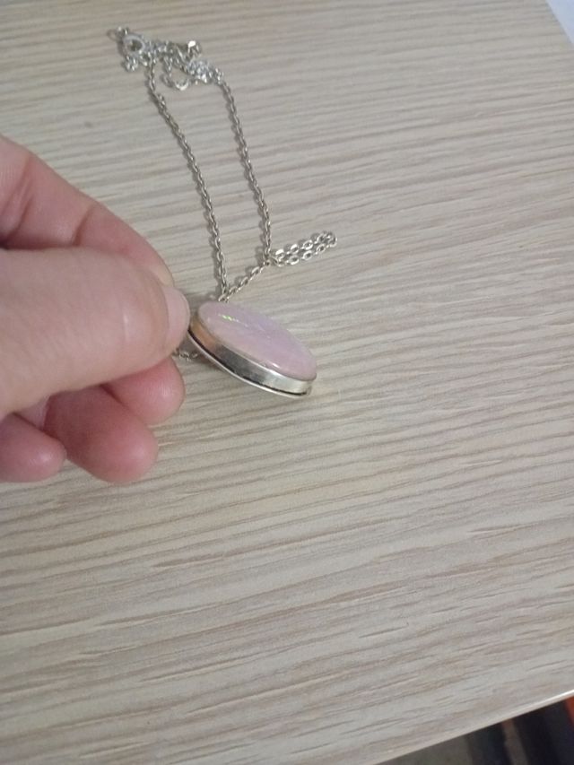 Collana ciondolo opale naturale multicolore 
