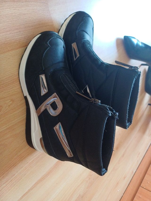 Botas negras plataforma | Botines deportivos