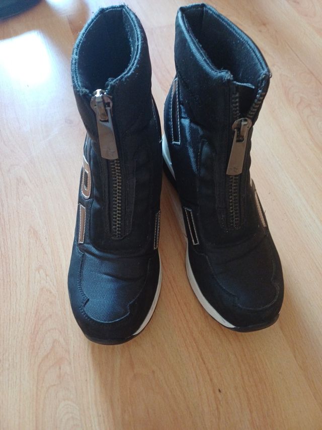 Botas negras plataforma | Botines deportivos