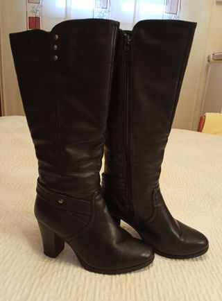 Botas mujer negras tacón