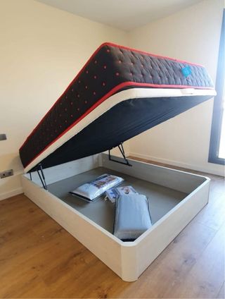 Cama almacenaje blanca
