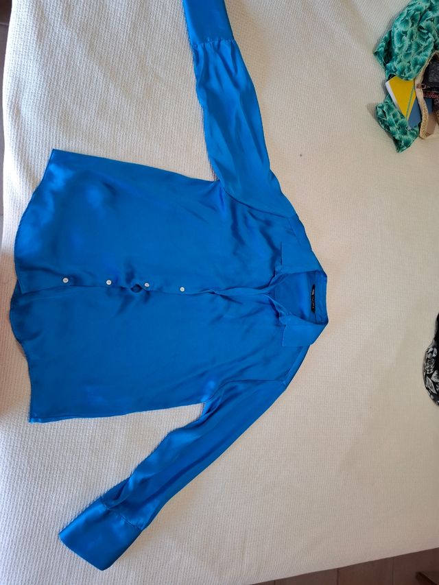 Camisa Zara azul XL
