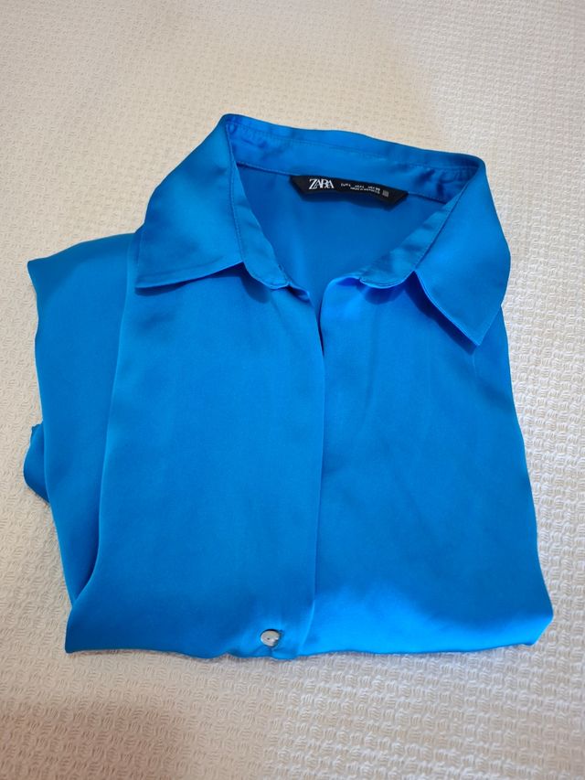 Camisa Zara azul XL