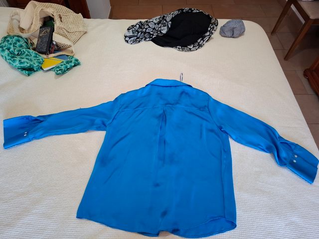 Camisa Zara azul XL