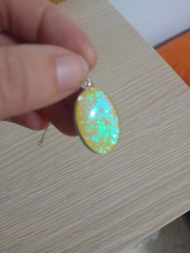 Collana ciondolo opale Australia multicolore 
