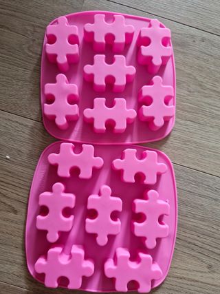 Moldes silicona puzzles x2