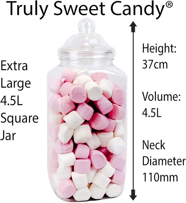 7 Tarros dulces plásticos transparentes...