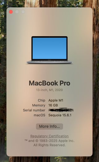 MacBook Pro 13" M1 2020 - 16GB-256GB