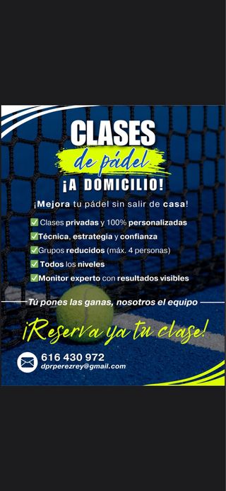 CLASES DE PÁDEL A DOMICILIO