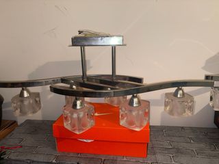 Dos Lámpara moderna 4 luces cubo y 6 luces cubo
