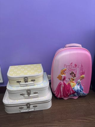 Maletas infantiles - Rosa y Blanca