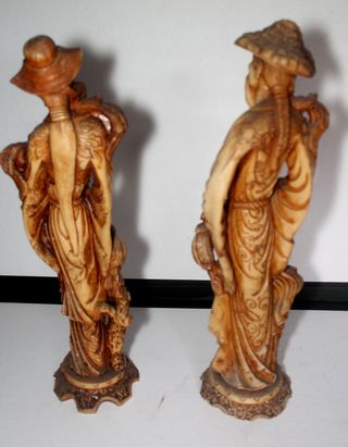 2 figuras resina arte oriental
