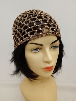 Cappello rete lurex bronzo