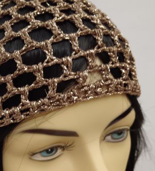 Cappello rete lurex bronzo