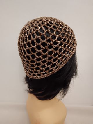 Cappello rete lurex bronzo