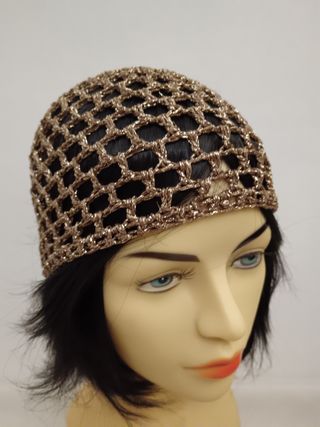 Cappello rete lurex bronzo