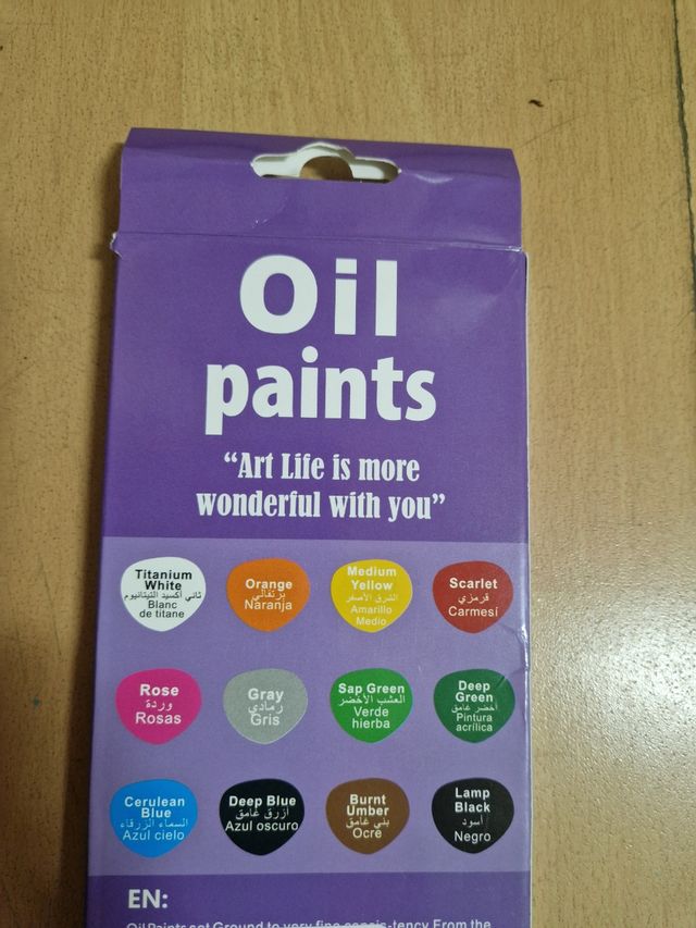 Pinturas al óleo (12 colores)
