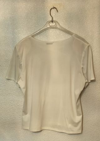 Blusa blanca, Talla 52, con pedrería