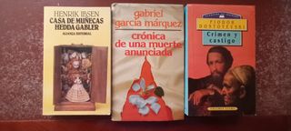 LOTE 3 OBRAS LITERARIAS MARQUEZ IBSEN Y DOSTOYESKI