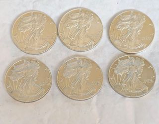 6 Monedas Plata Libertad Onza America