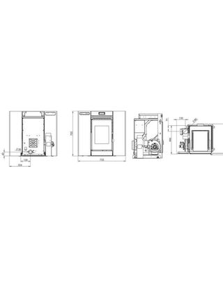 Estufa de Pellet Insert  8kW Estufa Nueva Estrenar