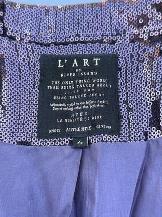 Americana lentejuelas River Island S