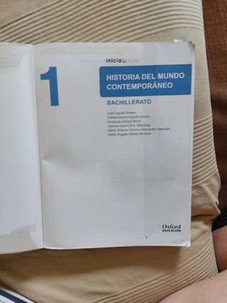Inicia Historia del mundo contemporáneo 1.º Bac...