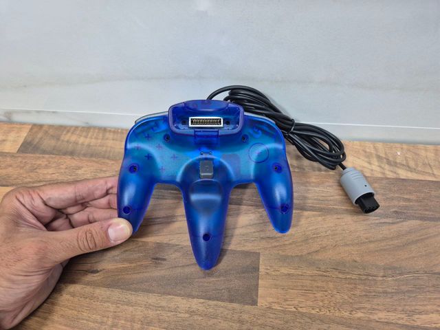 Mando N64 Compatible AZUL translúcido - NUEVO